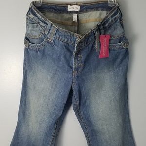 Knee high capri jeans